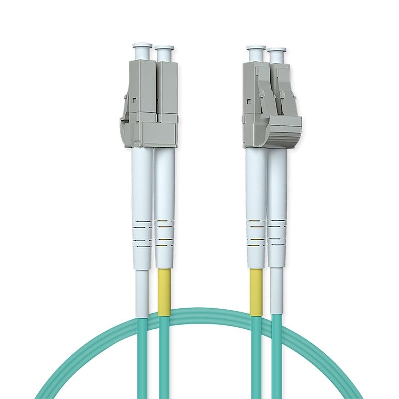 ipolex OM3 LC to LC Fiber Patch Cable, 10G Multimode Fiber Duplex LC 50/125Î¼m Fiber Optic Cable Cord, LSZH 5 Meter(16ft), Aqua - Image 1